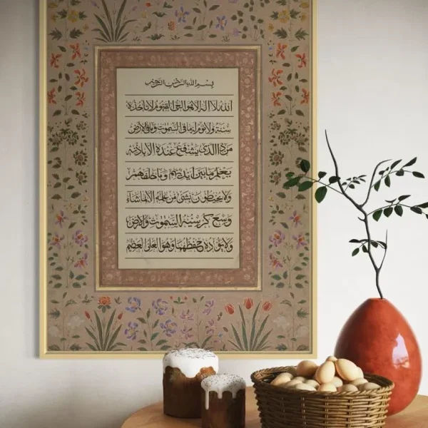 Floral Verse – Islamic Calligraphy Art