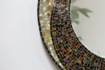 Abstract Swirl Mosaic Round Mirror (Warm Earth Tones) - Image 5